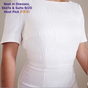 HP🌟 H&M Half Open Back, White Sheath Pencil Dress